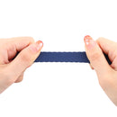 Single-turn Woven Pattern Silicone Watch Band For Apple Watch Series 7 45mm / 6 & SE & 5 & 4 44mm / 3 & 2 & 1 42mm, Size:L(Blue)