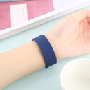 Single-turn Woven Pattern Silicone Watch Band For Apple Watch Series 7 45mm / 6 & SE & 5 & 4 44mm / 3 & 2 & 1 42mm, Size:L(Blue)