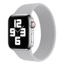Single-turn Woven Pattern Silicone Watch Band For Apple Watch Series 7 45mm / 6 & SE & 5 & 4 44mm / 3 & 2 & 1 42mm, Size:L(Grey)
