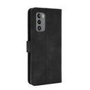 For LG Wing 5G Solid Color Skin Feel Magnetic Buckle Horizontal Flip Calf Texture PU Leather Case with Holder & Card Slots & Wallet(Black)