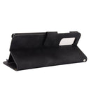 For LG Wing 5G Solid Color Skin Feel Magnetic Buckle Horizontal Flip Calf Texture PU Leather Case with Holder & Card Slots & Wallet(Black)