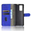 For LG Wing 5G Solid Color Skin Feel Magnetic Buckle Horizontal Flip Calf Texture PU Leather Case with Holder & Card Slots & Wallet(Blue)