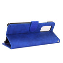 For LG Wing 5G Solid Color Skin Feel Magnetic Buckle Horizontal Flip Calf Texture PU Leather Case with Holder & Card Slots & Wallet(Blue)