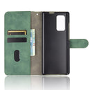 For LG Wing 5G Solid Color Skin Feel Magnetic Buckle Horizontal Flip Calf Texture PU Leather Case with Holder & Card Slots & Wallet(Green)