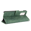 For LG Wing 5G Solid Color Skin Feel Magnetic Buckle Horizontal Flip Calf Texture PU Leather Case with Holder & Card Slots & Wallet(Green)