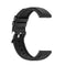 22mm Silicone Leather Watch Band for Huawei Watch GT 2 46mm(Black)