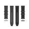 22mm Silicone Leather Watch Band for Huawei Watch GT 2 46mm(Black)