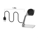 For Garmin Forerunner 745 / Venu Sq / Fenix 6 Universal Aluminum Alloy Magnetic Charger Holder with Chip Protection, Support Fast Charging, Style:Left Interface(Grey)