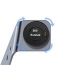 For Garmin Forerunner 745 / Venu Sq / Fenix 6 Universal Aluminum Alloy Magnetic Charger Holder with Chip Protection, Support Fast Charging, Style:Left Interface(Grey)