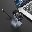 For Samsung R800 / Galaxy Watch Universal Aluminum Alloy Magnetic Charger Holder with Chip Protection, Support Fast Charging(Grey)