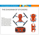 Sunnylife MM-TZ439 Waterproof PVC Drone Body + Arm + Remote Control Decorative Protective Stickers Set for DJI Mavic Mini(Carbon Texture Black)