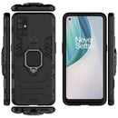 For OnePlus Nord N10 5G PC + TPU Shockproof Protective Case with Magnetic Ring Holder(Black)