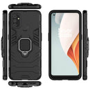 For OnePlus Nord N100 PC + TPU Shockproof Protective Case with Magnetic Ring Holder(Black)