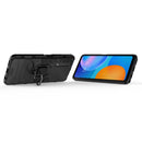 For Huawei P Smart (2021) PC + TPU Shockproof Protective Case with Magnetic Ring Holder(Black)
