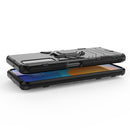 For Huawei P Smart (2021) PC + TPU Shockproof Protective Case with Magnetic Ring Holder(Black)