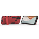 For OnePlus Nord N100 Shockproof PC + TPU Protective Case with Hidden Holder(Red)