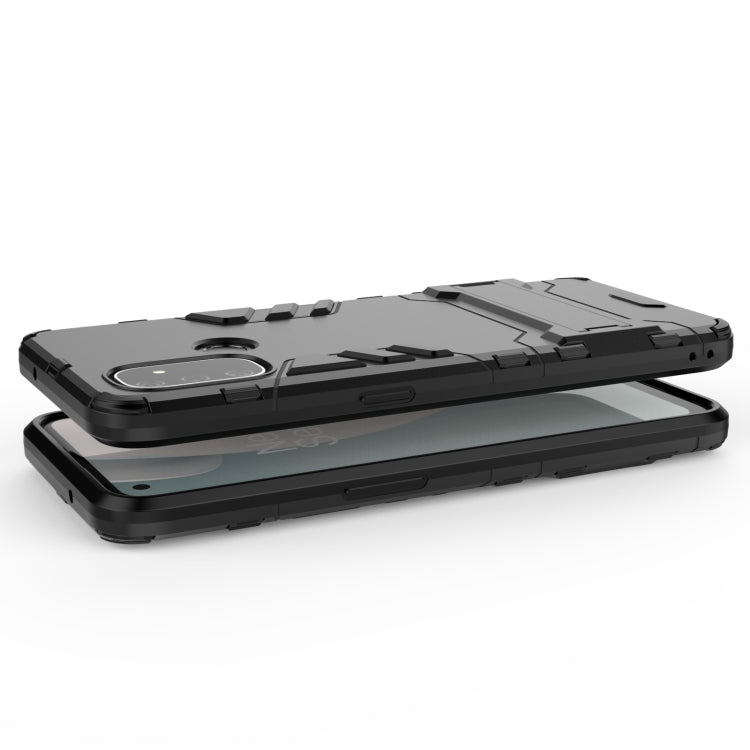 For OnePlus Nord N100 Shockproof PC + TPU Protective Case with Hidden Holder(Red)