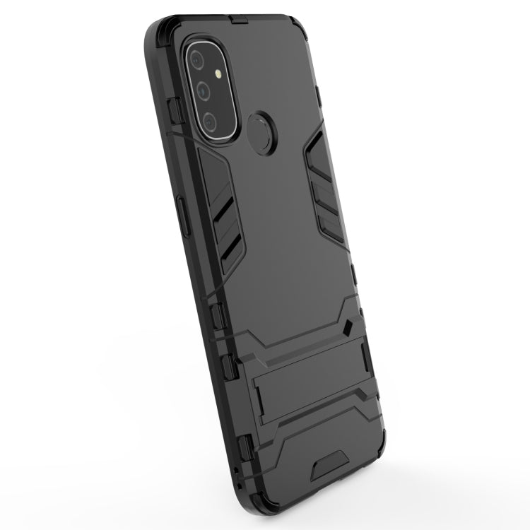 For OnePlus Nord N100 Shockproof PC + TPU Protective Case with Hidden Holder(Red)