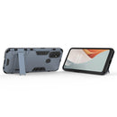 For OnePlus Nord N100 Shockproof PC + TPU Protective Case with Hidden Holder(Navy Blue)