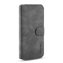 For Xiaomi Mi 10T / 10T Pro DG.MING Retro Oil Side Horizontal Flip Case with Holder & Card Slots & Wallet(Grey)