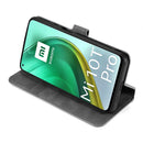 For Xiaomi Mi 10T / 10T Pro DG.MING Retro Oil Side Horizontal Flip Case with Holder & Card Slots & Wallet(Grey)