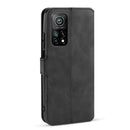 For Xiaomi Mi 10T / 10T Pro DG.MING Retro Oil Side Horizontal Flip Case with Holder & Card Slots & Wallet(Black)