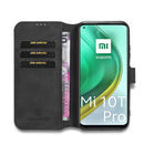For Xiaomi Mi 10T / 10T Pro DG.MING Retro Oil Side Horizontal Flip Case with Holder & Card Slots & Wallet(Black)