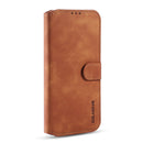 For Xiaomi Mi 10T / 10T Pro DG.MING Retro Oil Side Horizontal Flip Case with Holder & Card Slots & Wallet(Brown)
