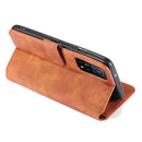 For Xiaomi Mi 10T / 10T Pro DG.MING Retro Oil Side Horizontal Flip Case with Holder & Card Slots & Wallet(Brown)
