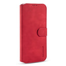 For Xiaomi Poco X3 NFC DG.MING Retro Oil Side Horizontal Flip Case with Holder & Card Slots & Wallet(Red)