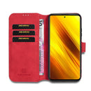 For Xiaomi Poco X3 NFC DG.MING Retro Oil Side Horizontal Flip Case with Holder & Card Slots & Wallet(Red)