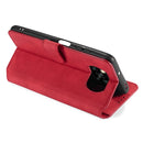For Xiaomi Poco X3 NFC DG.MING Retro Oil Side Horizontal Flip Case with Holder & Card Slots & Wallet(Red)