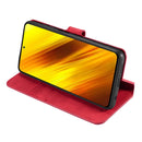For Xiaomi Poco X3 NFC DG.MING Retro Oil Side Horizontal Flip Case with Holder & Card Slots & Wallet(Red)