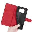 For Xiaomi Poco X3 NFC DG.MING Retro Oil Side Horizontal Flip Case with Holder & Card Slots & Wallet(Red)