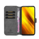 For Xiaomi Poco X3 NFC DG.MING Retro Oil Side Horizontal Flip Case with Holder & Card Slots & Wallet(Grey)