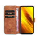 For Xiaomi Poco X3 NFC DG.MING Retro Oil Side Horizontal Flip Case with Holder & Card Slots & Wallet(Brown)