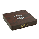 W50 Wooden Clock Wireless Charger (Walnut)