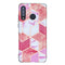 For Huawei P30 Lite Flat Plating Splicing Gilding Protective Case(Cherry Glitter Color Matching)