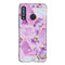 For Huawei P30 Lite Flat Plating Splicing Gilding Protective Case(Purple Flowers Color Matching)
