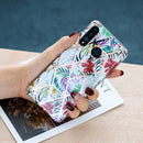 For Huawei P30 Lite Flat Plating Splicing Gilding Protective Case(Tropical Rainforest Color Matching)