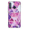 For Huawei P30 Lite Flat Plating Splicing Gilding Protective Case(Rose Red Purple Color Matching)