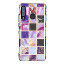 For Huawei P30 Lite Flat Plating Splicing Gilding Protective Case(Square Color Matching)