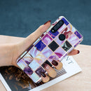 For Huawei P30 Lite Flat Plating Splicing Gilding Protective Case(Square Color Matching)