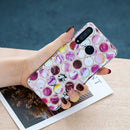 For Huawei P30 Lite Flat Plating Splicing Gilding Protective Case(Round Color Matching)