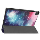 For Lenovo Tab P11 (TB-J606F) Custer Painted Pattern Horizontal Flip Smart Flat PU Leather Case with Sleep / Wake-up Function & 3-Fold Holder(Galaxy Nebula)