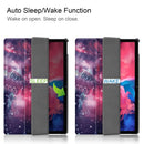 For Lenovo Tab P11 (TB-J606F) Custer Painted Pattern Horizontal Flip Smart Flat PU Leather Case with Sleep / Wake-up Function & 3-Fold Holder(Galaxy Nebula)