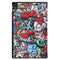 For Lenovo Tab P11 (TB-J606F) Custer Painted Pattern Horizontal Flip Smart Flat PU Leather Case with Sleep / Wake-up Function & 3-Fold Holder(Graffiti)
