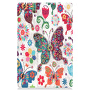 For Lenovo Tab P11 (TB-J606F) Custer Painted Pattern Horizontal Flip Smart Flat PU Leather Case with Sleep / Wake-up Function & 3-Fold Holder(Color Butterfly)