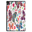 For Lenovo Tab P11 (TB-J606F) Custer Painted Pattern Horizontal Flip Smart Flat PU Leather Case with Sleep / Wake-up Function & 3-Fold Holder(Color Butterfly)
