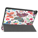 For Lenovo Tab P11 (TB-J606F) Custer Painted Pattern Horizontal Flip Smart Flat PU Leather Case with Sleep / Wake-up Function & 3-Fold Holder(Color Butterfly)